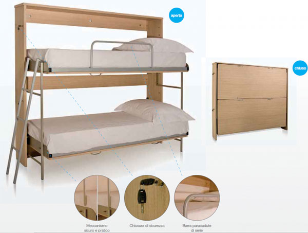 slim letto a castello tomasucci