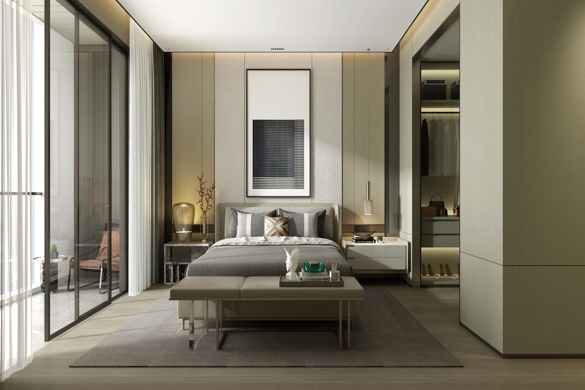 furnishing a modern bedroom