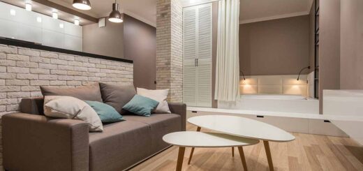 furniture and dark parquet