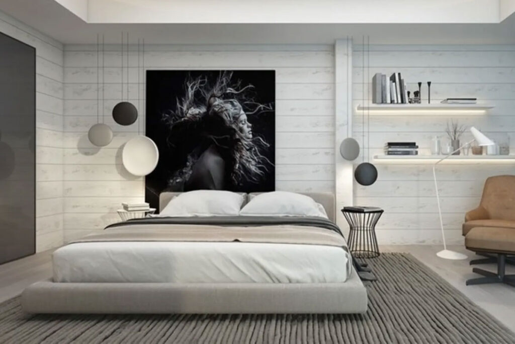 Quadro per parete letto matrimoniale