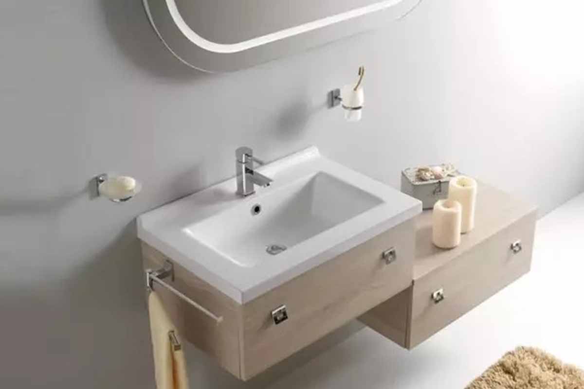 Top bagno in resina sirio209 labor legno