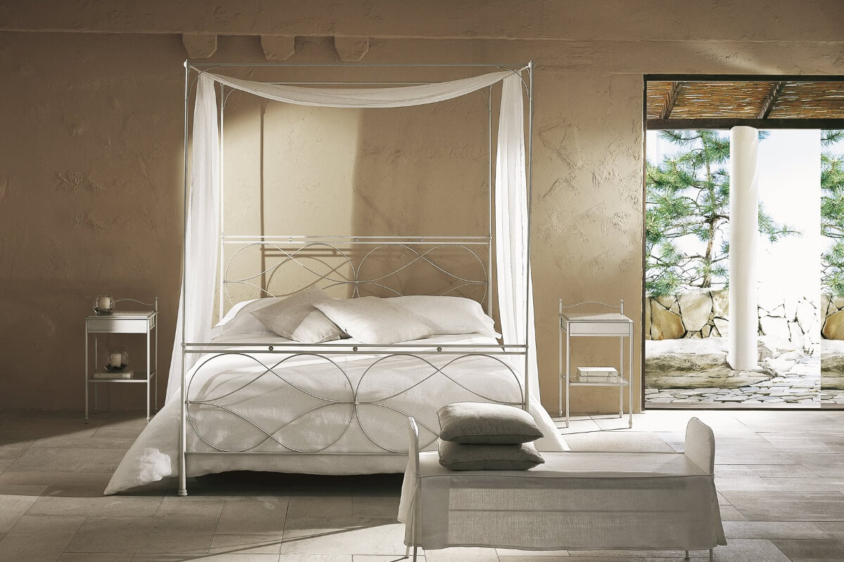 Ameublement Style Country Maison Country - letto à un carré et demi en fer forgé