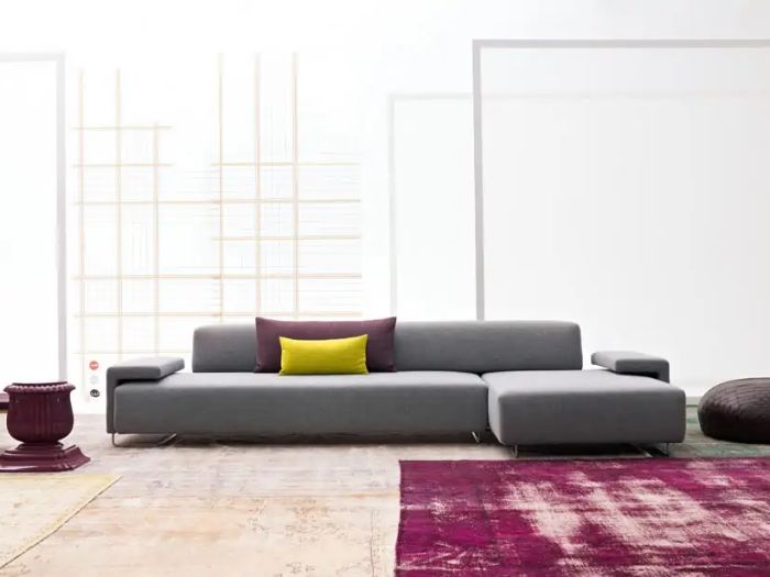 Lowland Divano Grigio Angolare Moroso