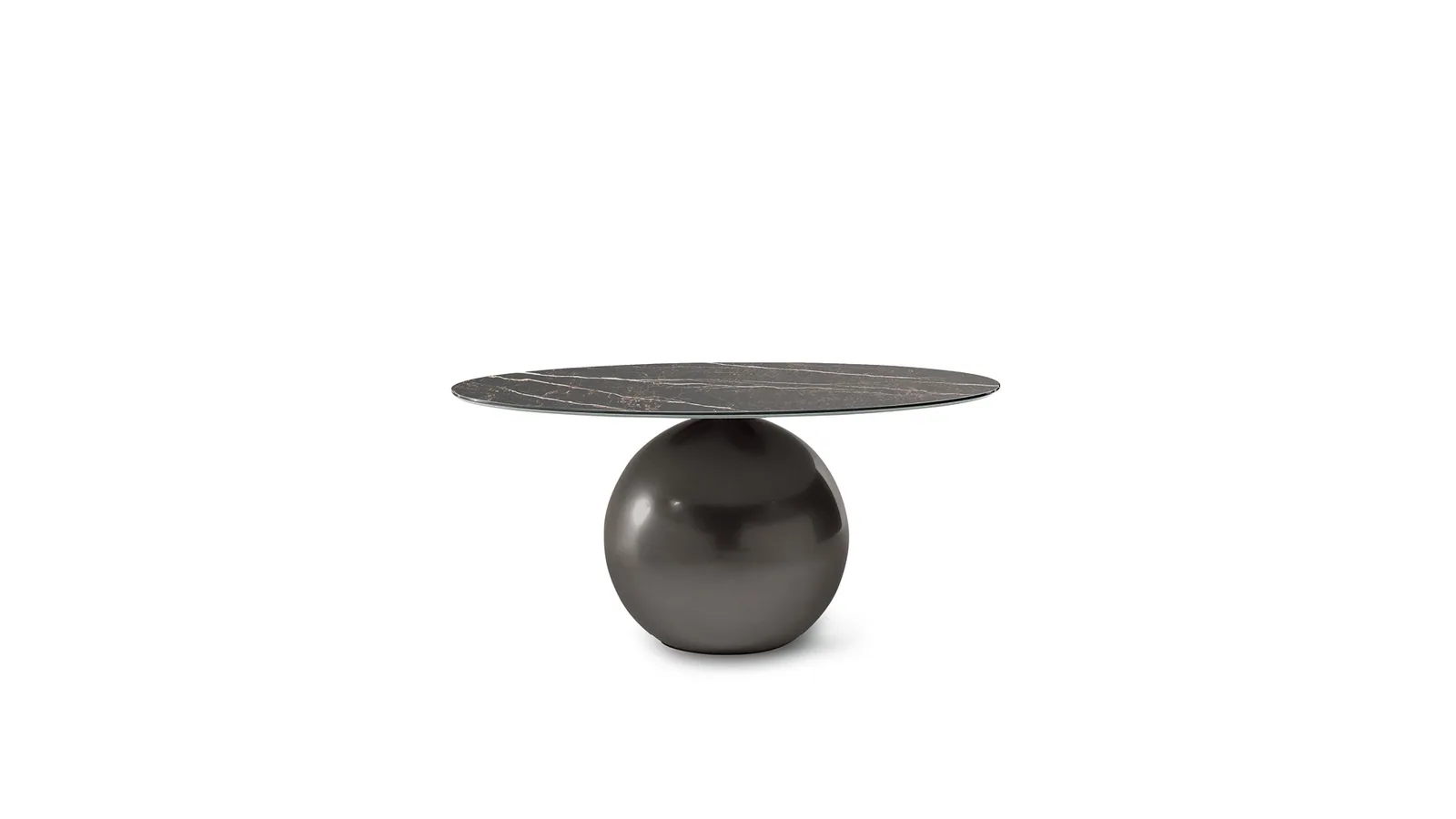 Bonaldo Circus round dining table with a spherical central base