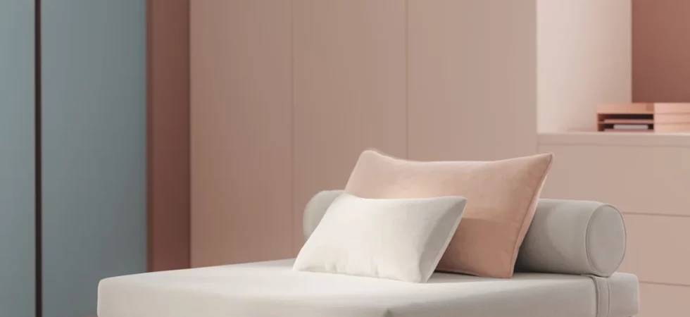 Letto singolo imbottito Max di Twils disposto contro una parete