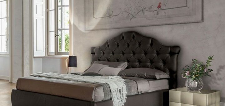 Letto Veneziano di Tonin Casa con testiera capitonne